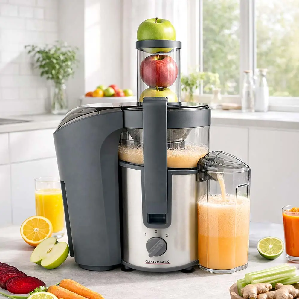 GASTROBACK Entsafter für frische Säfte aus Obst und Gemüse sowie gesunden Lifestyle im Alltag